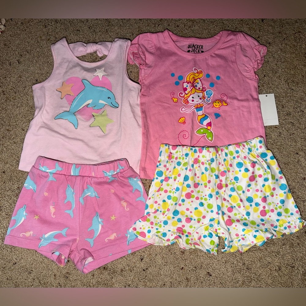 The Children's Place Pink and Multicolor Kids Matching Set